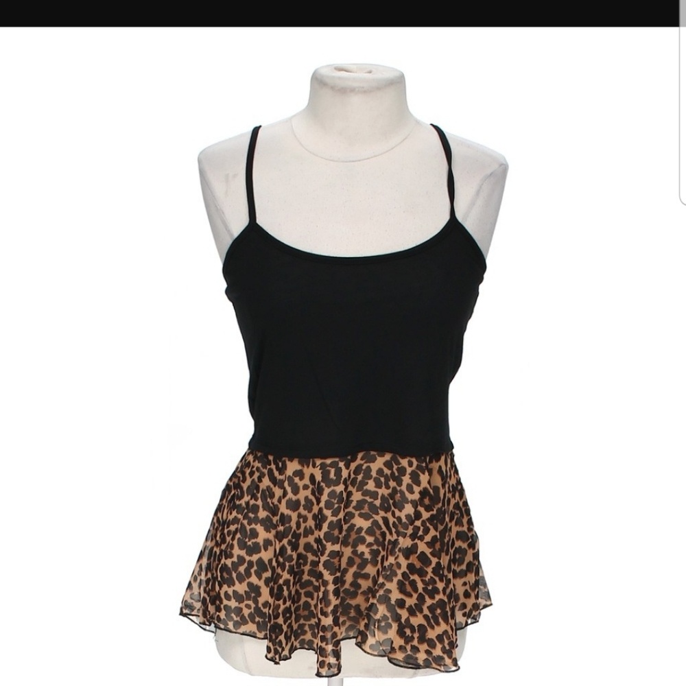 Leopard print tunic top